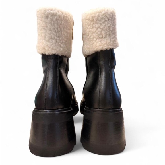 bobbies Aïko Italian Leather Healed Boot with Sherpa Cuff - Picture 8 of 11